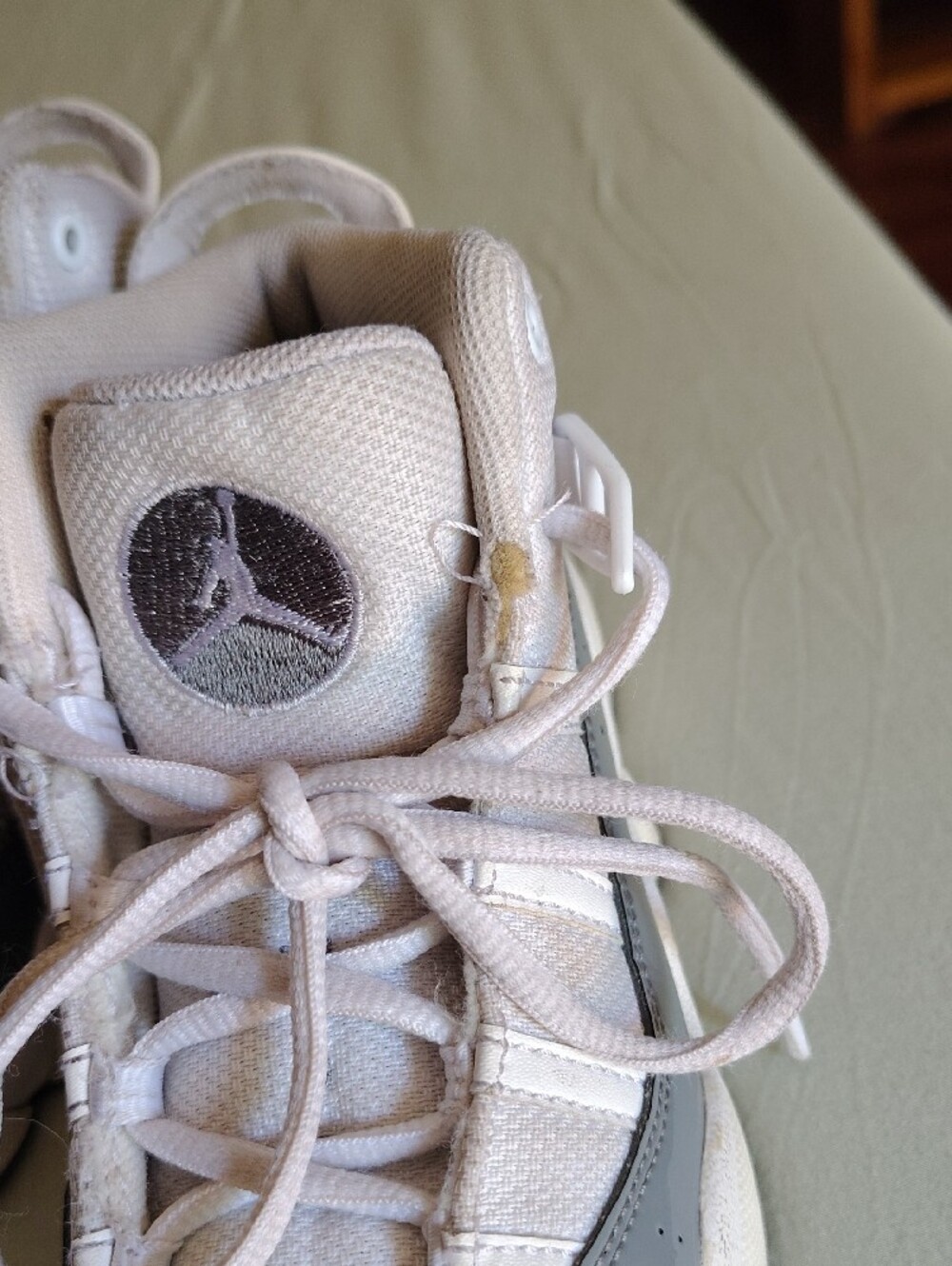 Jordan Kids Gray & White Low-Top Basketball Sneakers - Picture 9 of 10
